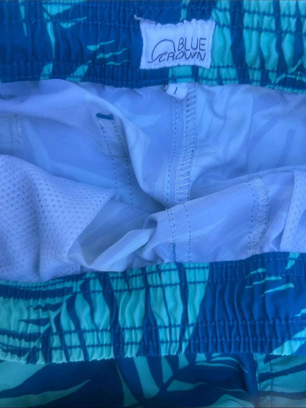 Tilly's Blue and Teal Tropical Print Kids Swim Shorts